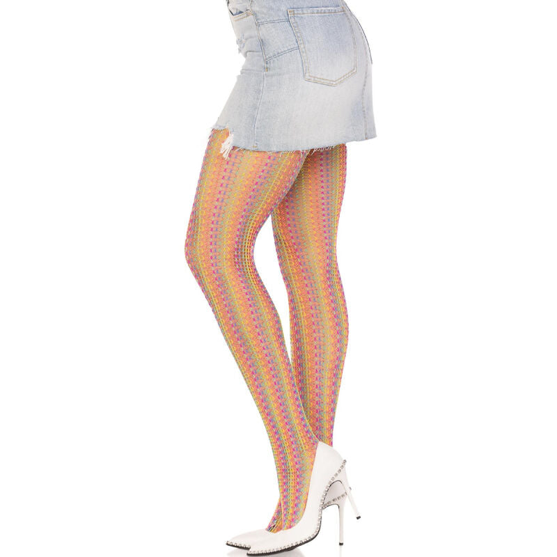LEG AVENUE - BAS AU CROCHET MULTICOLORE LEG AVENUE HOSIERY
