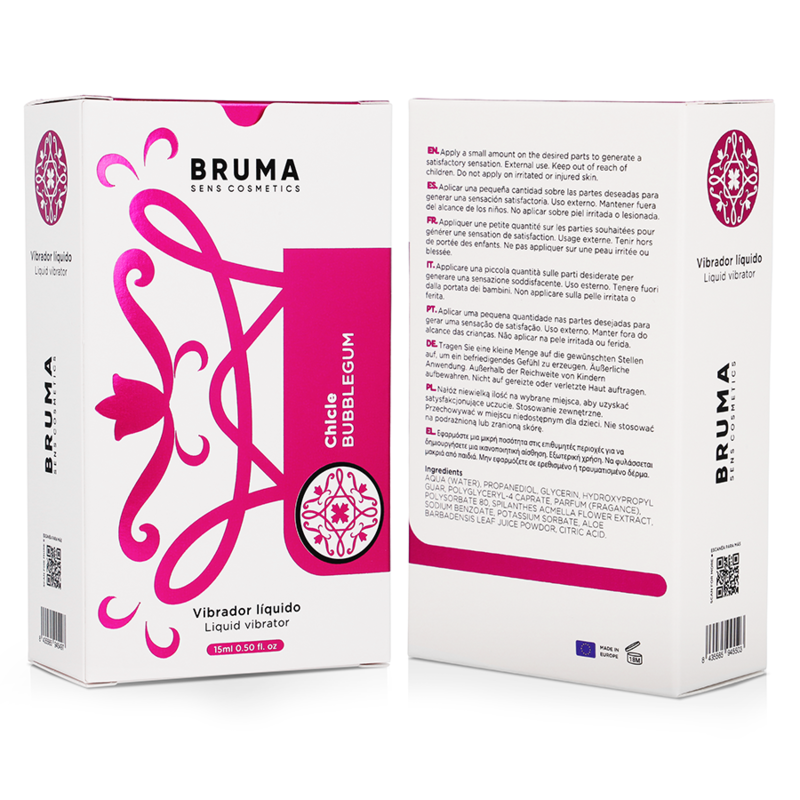 BRUMA - VIBRATEUR LIQUIDE ULTRA GLISSANT BUBBLEGUM 15 ML BRUMA