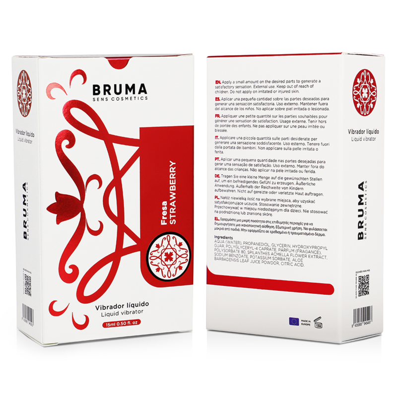 BRUMA - VIBRATEUR LIQUIDE ULTRA GLISSANT FRAISE 15 ML BRUMA