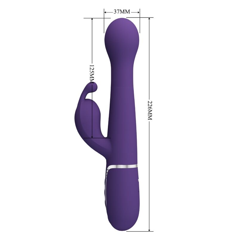 PRETTY LOVE - DEJON VIBRATEUR RABBIT 3 EN 1 MULTIFONCTION VIOLET PRETTY LOVE FLIRTATION