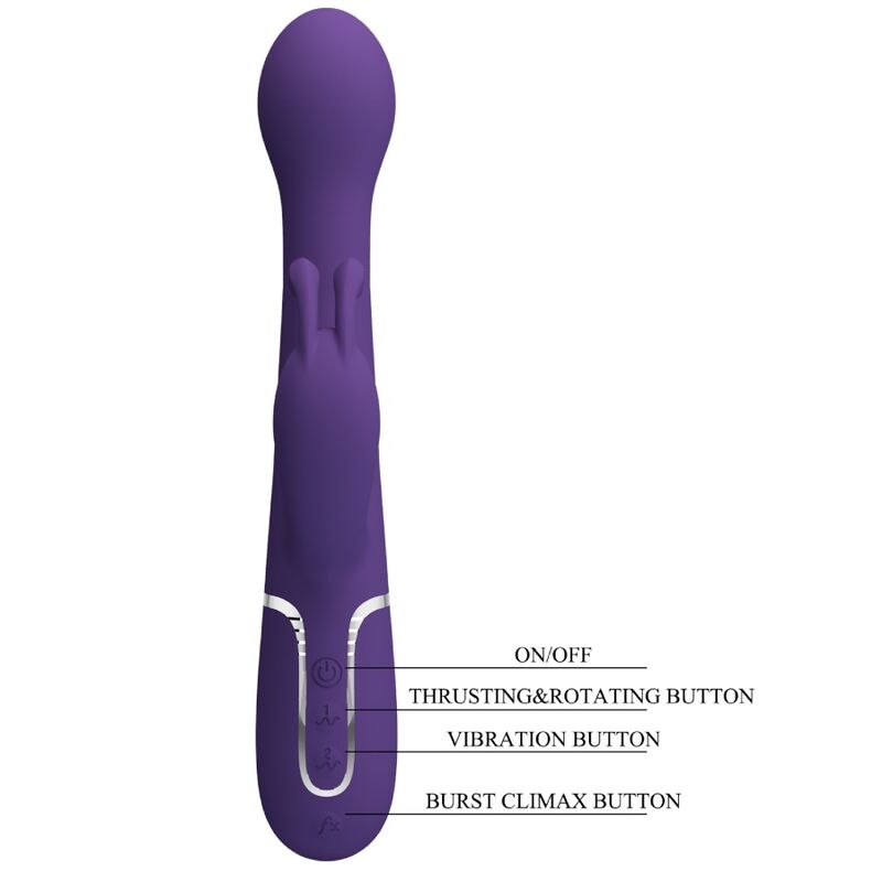 PRETTY LOVE - DEJON VIBRATEUR RABBIT 3 EN 1 MULTIFONCTION VIOLET PRETTY LOVE FLIRTATION