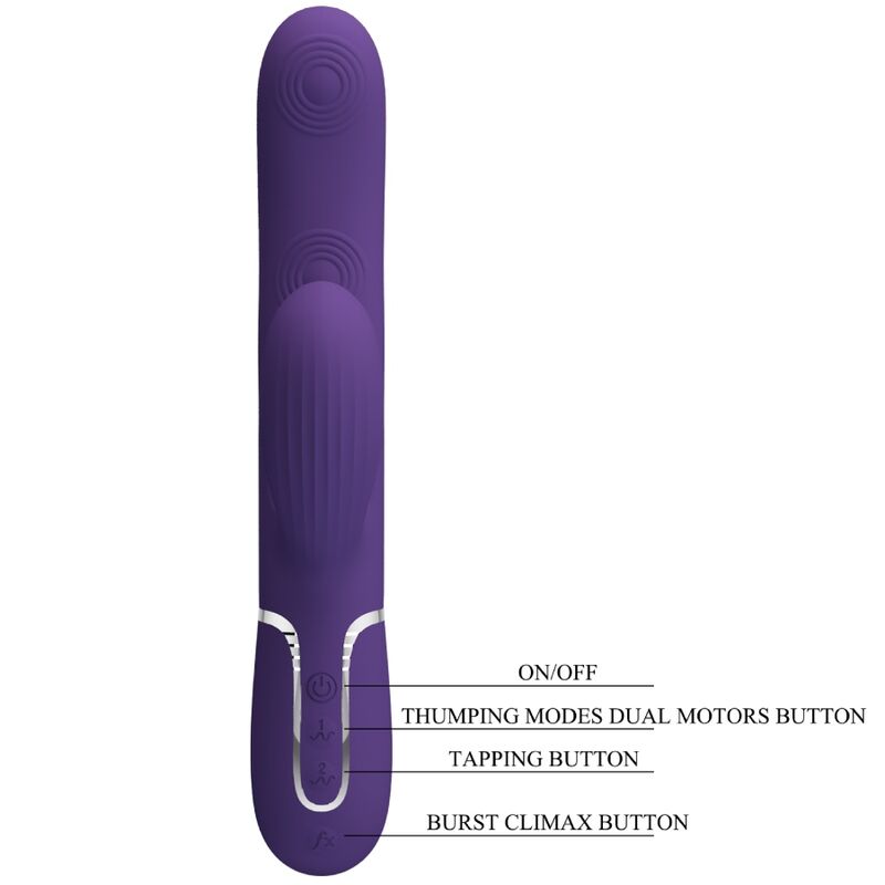 PRETTY LOVE - PERLITA VIBRATEUR G-SPOT 3 EN 1 MULTIFONCTION VIOLET PRETTY LOVE FLIRTATION
