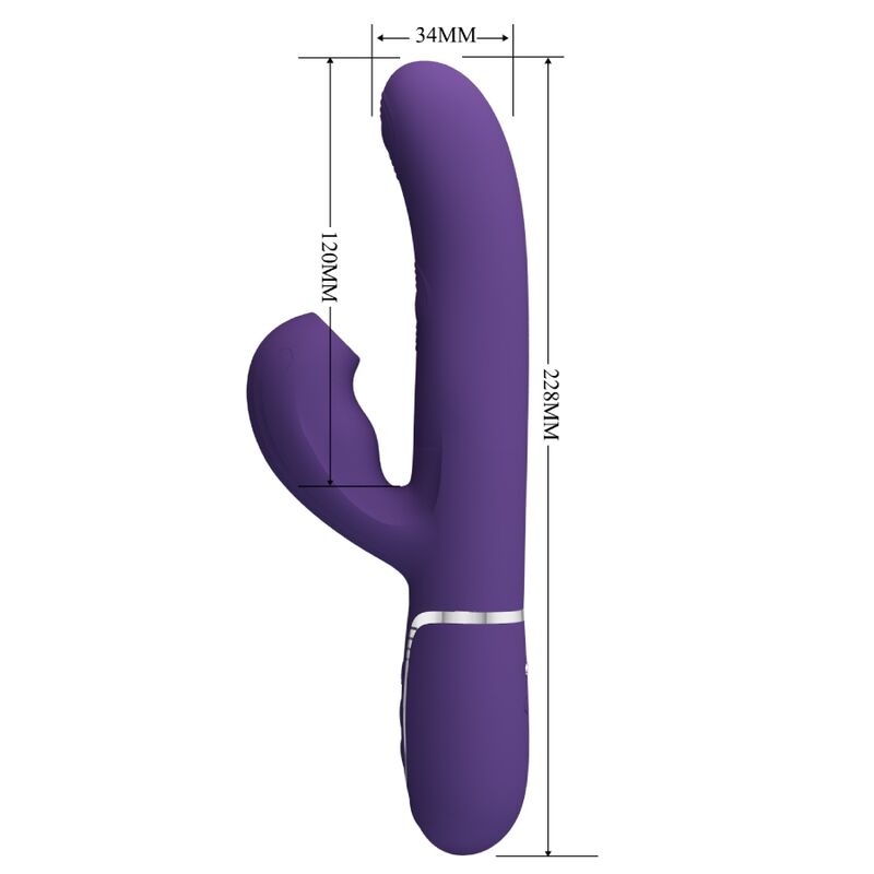 PRETTY LOVE - PERLITA VIBRATEUR G-SPOT 3 EN 1 MULTIFONCTION VIOLET PRETTY LOVE FLIRTATION