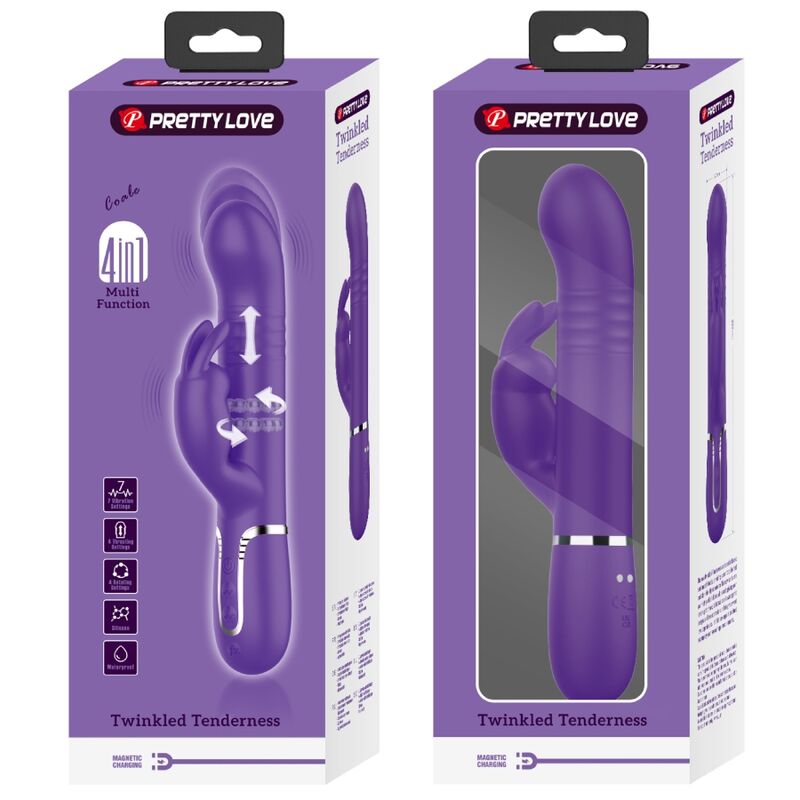 PRETTY LOVE - COALE VIBRATEUR  RABBIT 4 EN 1 VIOLET PRETTY LOVE FLIRTATION