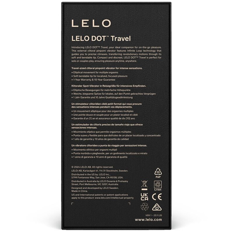 LELO - DOT TRAVEL STIMULATEUR DE CLITORIS ROSE LELO