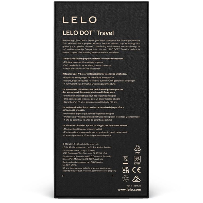 LELO - DOT TRAVEL STIMULATEUR DE CLITORIS VIOLET LELO
