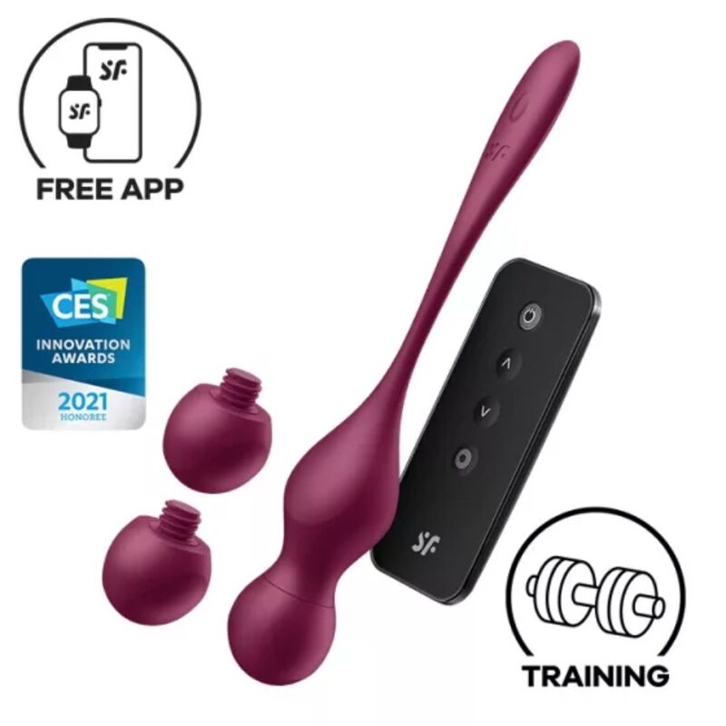 SATISFYER - LOVE BIRDS VARY BALLES VIBRANTES APPLICATION GRATUITE VIN ROUGE SATISFYER VIBRATOR