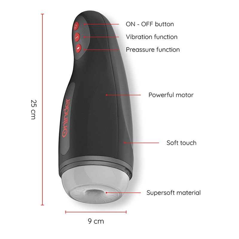 ONINDER - MASTURBATEUR RECHARGEABLE POUR HOMME SEOUL 10 VITESSES - APPLICATION GRATUITE ONINDER