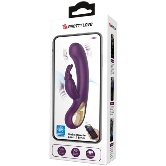PRETTY LOVE - LIAM VIBRATEUR LAPIN ET STIMULATEUR DE POINT G VIOLET PRETTY LOVE FLIRTATION
