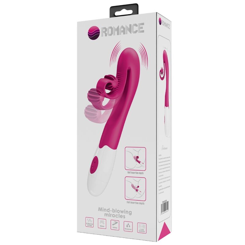 ROMANCE - VIBRATEUR ET STIMULATEUR 30 VITESSES ROSE ROMANCE
