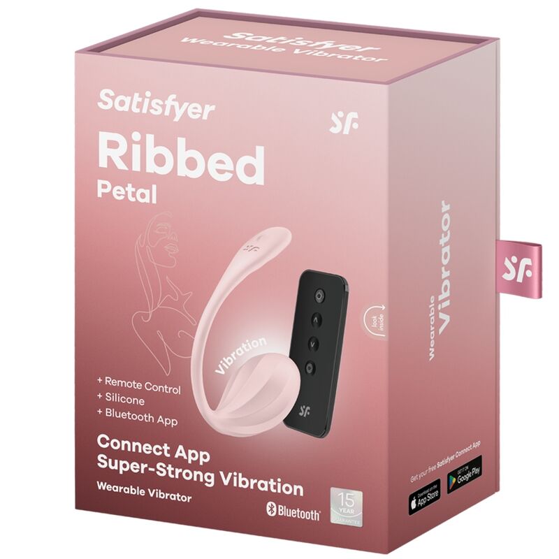 SATISFYER - RIBBED PETAL STIMULATEUR À DISTANCE G POINT ROSE APPLICATION GRATUITE SATISFYER PARTNER