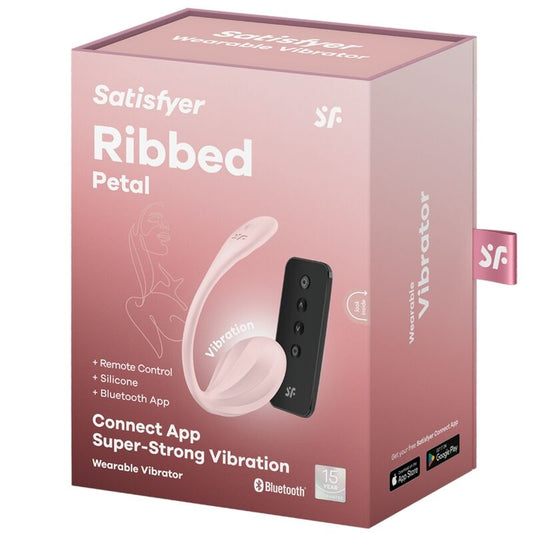 SATISFYER - RIBBED PETAL STIMULATEUR À DISTANCE G POINT ROSE APPLICATION GRATUITE SATISFYER PARTNER