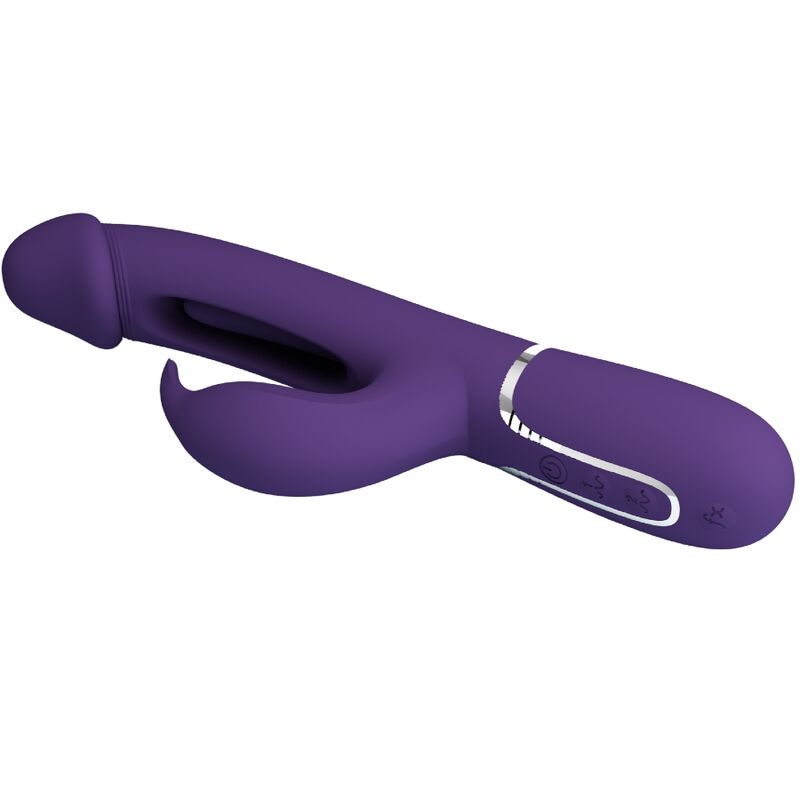 PRETTY LOVE - VIBRATEUR MULTIFONCTION 3 EN 1 KAMPAS RABBIT AVEC LANGUE VIOLET PRETTY LOVE FLIRTATION