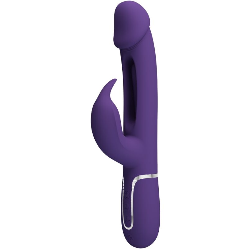 PRETTY LOVE - VIBRATEUR MULTIFONCTION 3 EN 1 KAMPAS RABBIT AVEC LANGUE VIOLET PRETTY LOVE FLIRTATION
