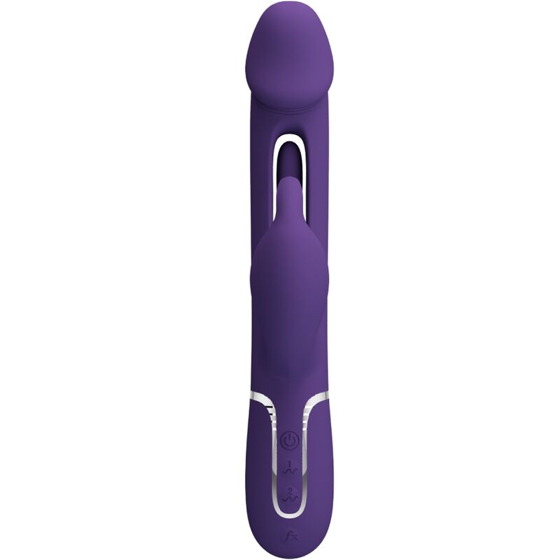 PRETTY LOVE - VIBRATEUR MULTIFONCTION 3 EN 1 KAMPAS RABBIT AVEC LANGUE VIOLET PRETTY LOVE FLIRTATION