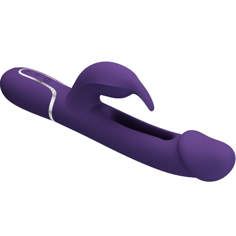 PRETTY LOVE - VIBRATEUR MULTIFONCTION 3 EN 1 KAMPAS RABBIT AVEC LANGUE VIOLET PRETTY LOVE FLIRTATION