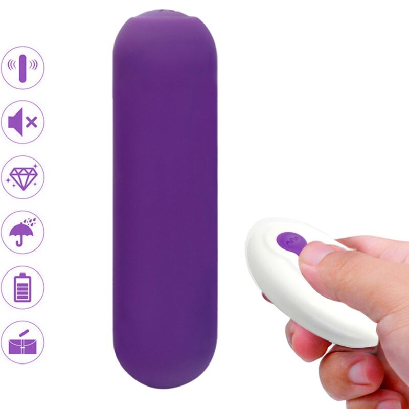 ARMONY - SPLASH JOIE VIBRATEUR BULLET TÉLÉCOMMANDE EN SILICONE 10 VIBRATIONS 75 X 19 CM VIOLET ARMONY STIMULATORS