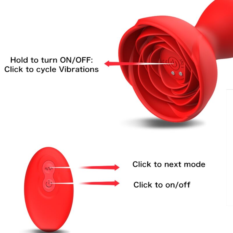 ARMONY - EXTREME A BLOOM VIBRATEUR ROSE ET PLUG ANAL TÉLÉCOMMANDE ROUGE ARMONY ANAL