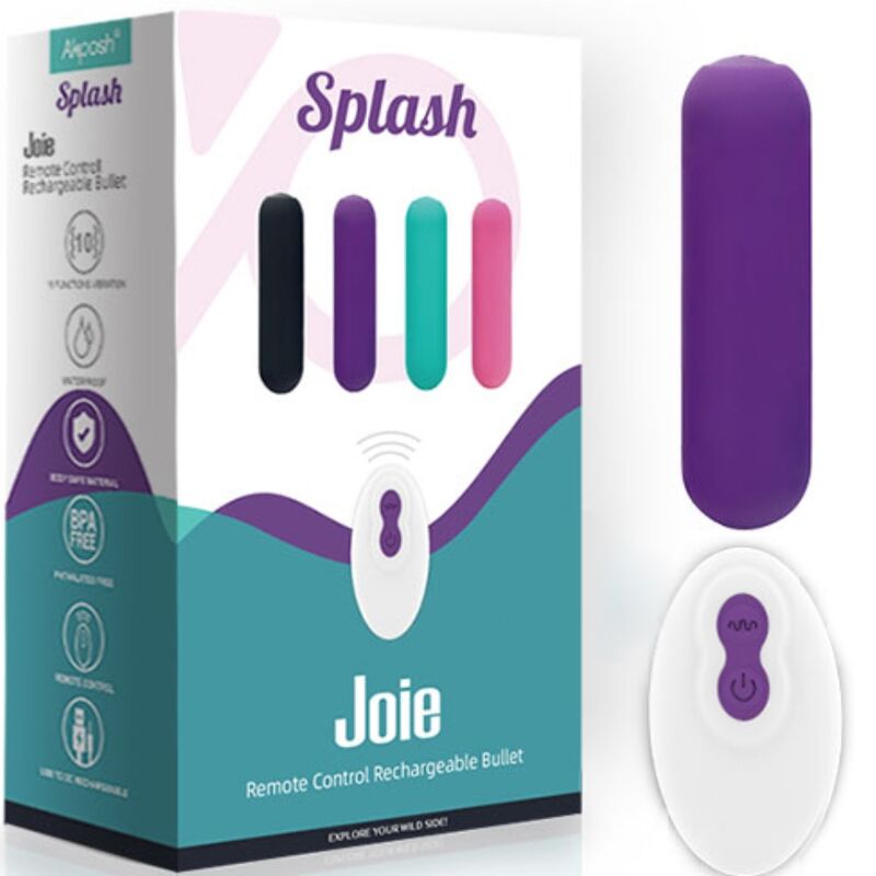 ARMONY - SPLASH JOIE VIBRATEUR BULLET TÉLÉCOMMANDE EN SILICONE 10 VIBRATIONS 75 X 19 CM VIOLET ARMONY STIMULATORS