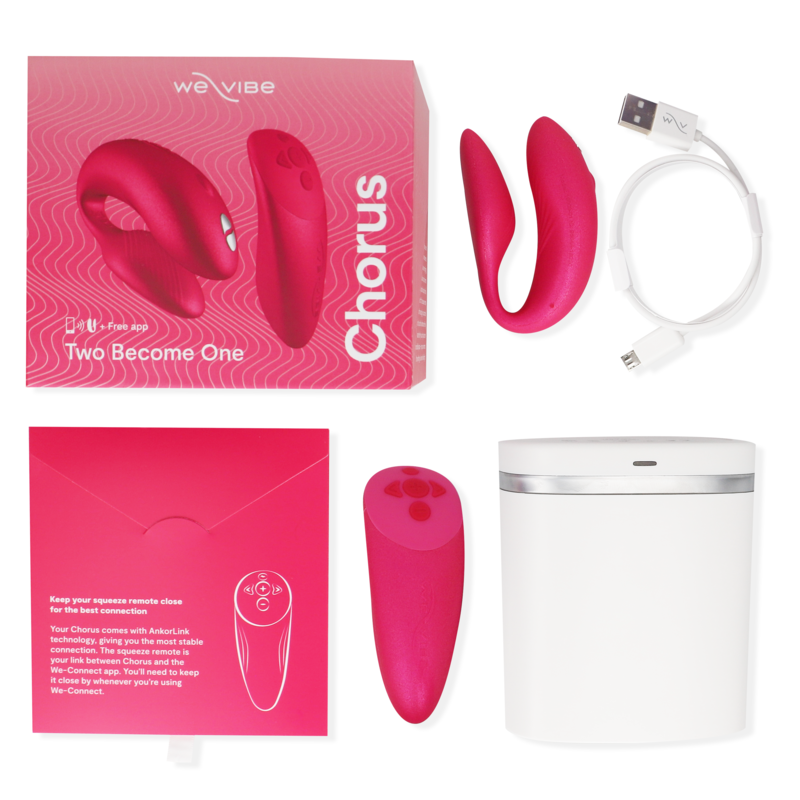 WE-VIBE - VIBRATEUR CHORUS POUR COUPLES AVEC COMMANDE DE SQUEEZE ROSE WE-VIBE