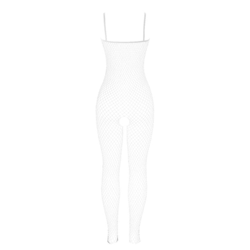 SUBBLIME - 951740 BODYSTOCKING RESILLE BLANCHE ENTREJAMBE AVEC NOEUDS TAILLE UNIQUE SUBBLIME BODYSTOCKINGS