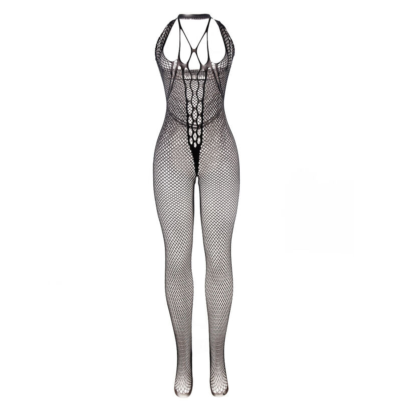 SUBBLIME - 951788 BODYSTOCKING LONG EN RESILLE AVEC BRETELLES SUR LA POITRINE ET LE DOS NOIR TAILLE UNIQUE SUBBLIME BODYSTOCKINGS