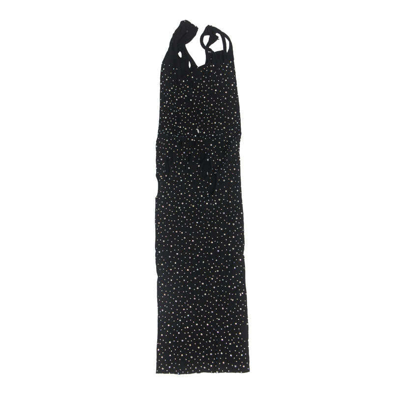 SUBBLIME - 952198 ROBE RESILLE AVEC DIAMANTS BRILLANTS NOIR TAILLE UNIQUE SUBBLIME DRESSES