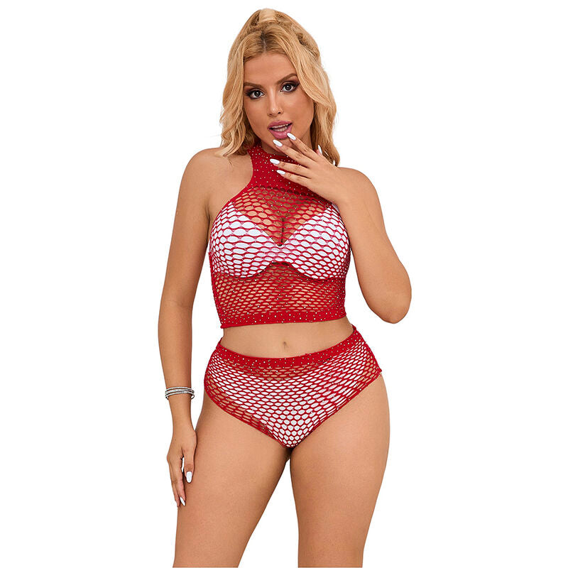 SUBBLIME - 952402 ENSEMBLE RESILLE AVEC LOSANGES ROSES TAILLE UNIQUE SUBBLIME SETS