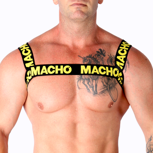 MACHO - HARNAIS DOUBLE JAUNE MACHO UNDERWEAR