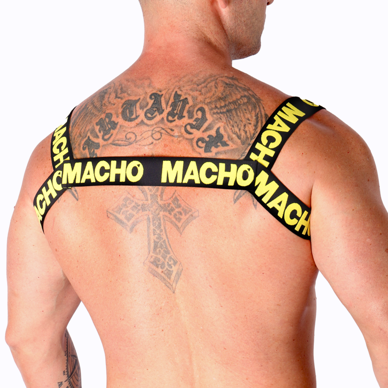 MACHO - HARNAIS DOUBLE JAUNE MACHO UNDERWEAR