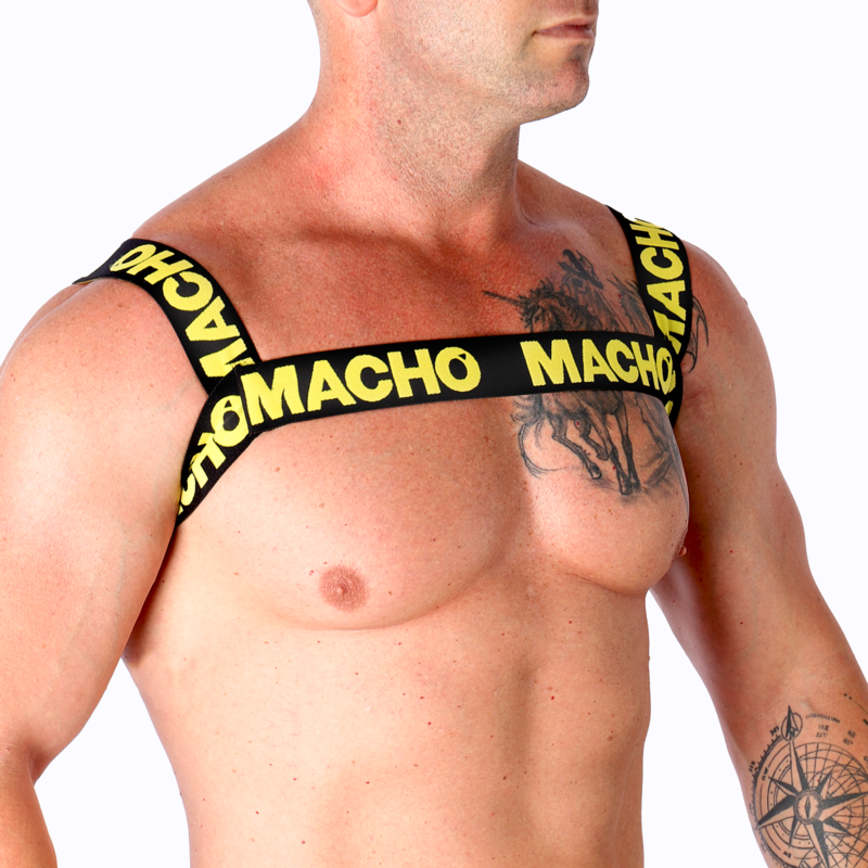 MACHO - HARNAIS DOUBLE JAUNE MACHO UNDERWEAR