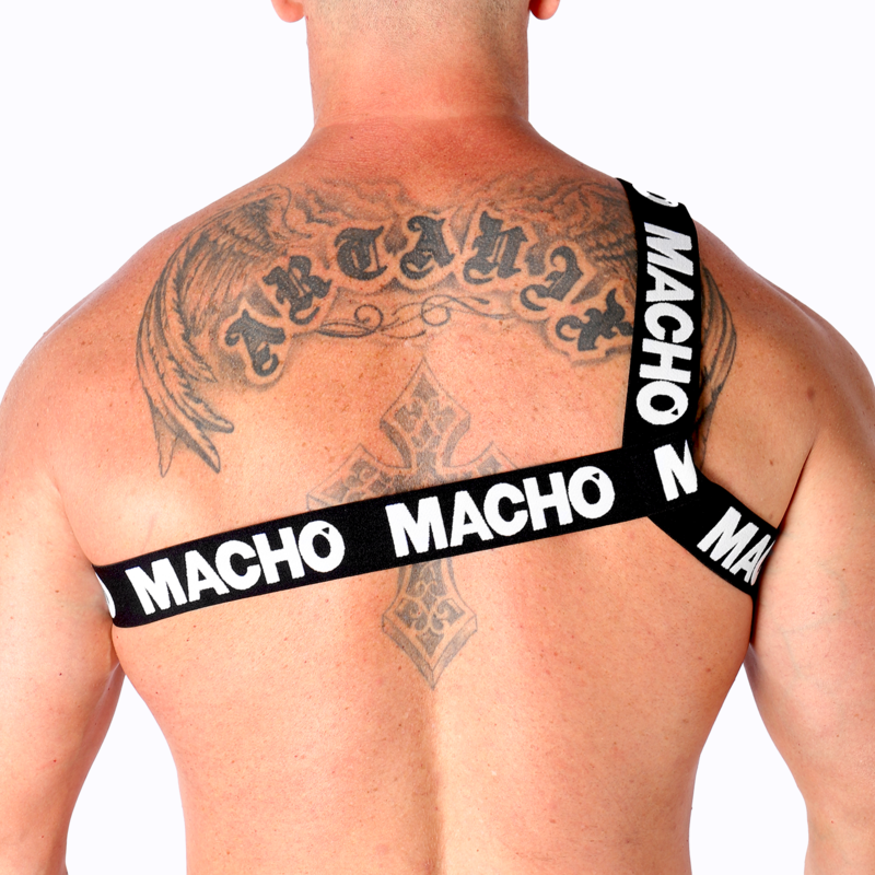 MACHO - HARNAIS ROMAIN BLANC S/M MACHO UNDERWEAR