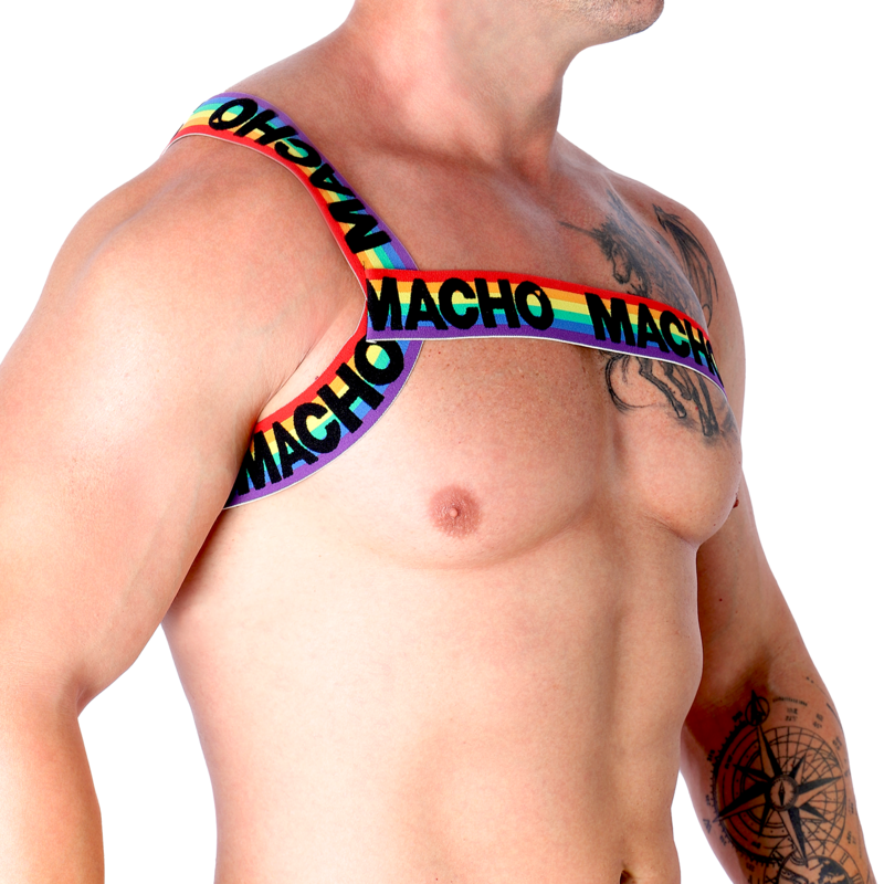 MACHO - HARNAIS ROMAIN BLANC S/M MACHO UNDERWEAR