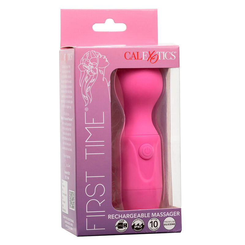 CALEXOTICS - FIRST TIME MASSEUR RECHARGEABLE 10 VIBRATIONS ROSE CALEXOTICS