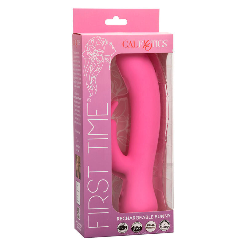 CALEXOTICS - FIRST TIME VIBRATEUR LAPIN RECHARGEABLE ROSE CALEXOTICS