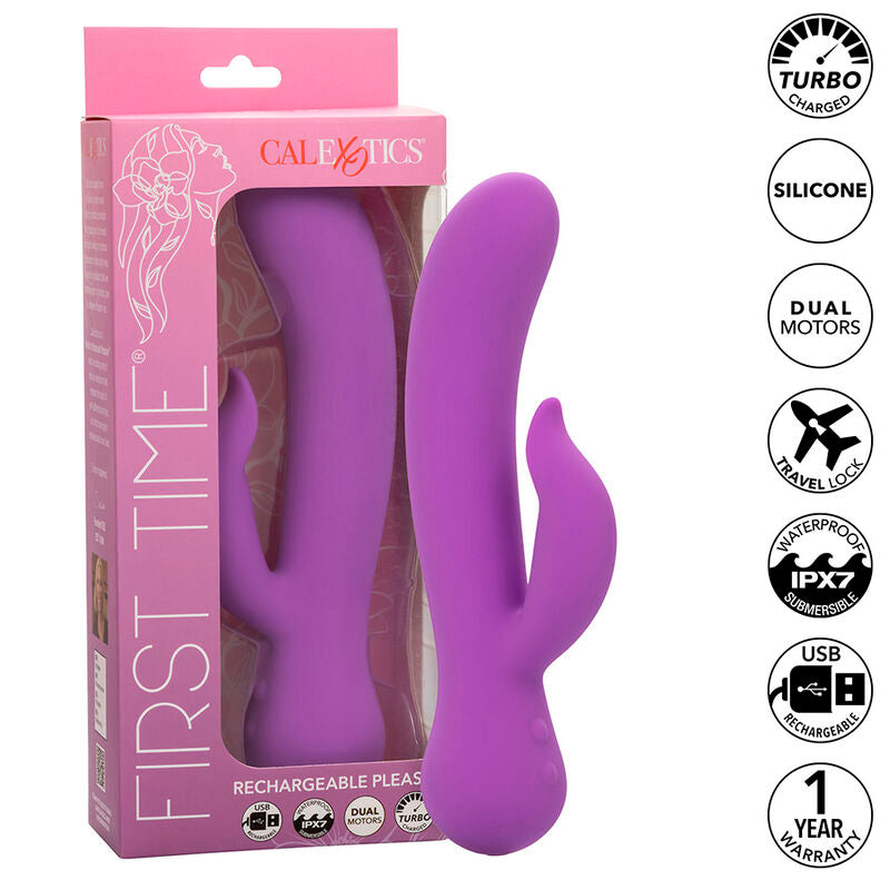 CALEXOTICS - FIRST TIME VIBRATEUR PLEASER RECHARGEABLE VIOLET CALEXOTICS