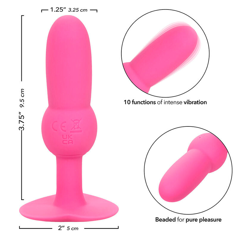 CALEXOTICS - FIRST TIME SONDE ANAL PLUG PERLÉE 10 VIBRATIONS ROSE CALEXOTICS