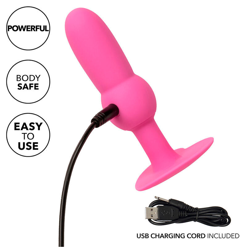 CALEXOTICS - FIRST TIME SONDE ANAL PLUG PERLÉE 10 VIBRATIONS ROSE CALEXOTICS