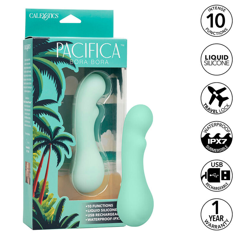 CALEXOTICS - PACIFICA BORA BORA ESTIMULATEUR POINT G 10 VIBRATIONS AQUA CALEXOTICS