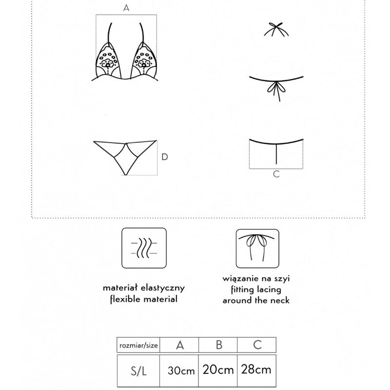 LIVCO CORSETTI FASHION - SOUTIEN-GORGE + STRING JIMENA LC 20216 NOIR TAILLE UNIQUE LIVCO CORSETTI SETS