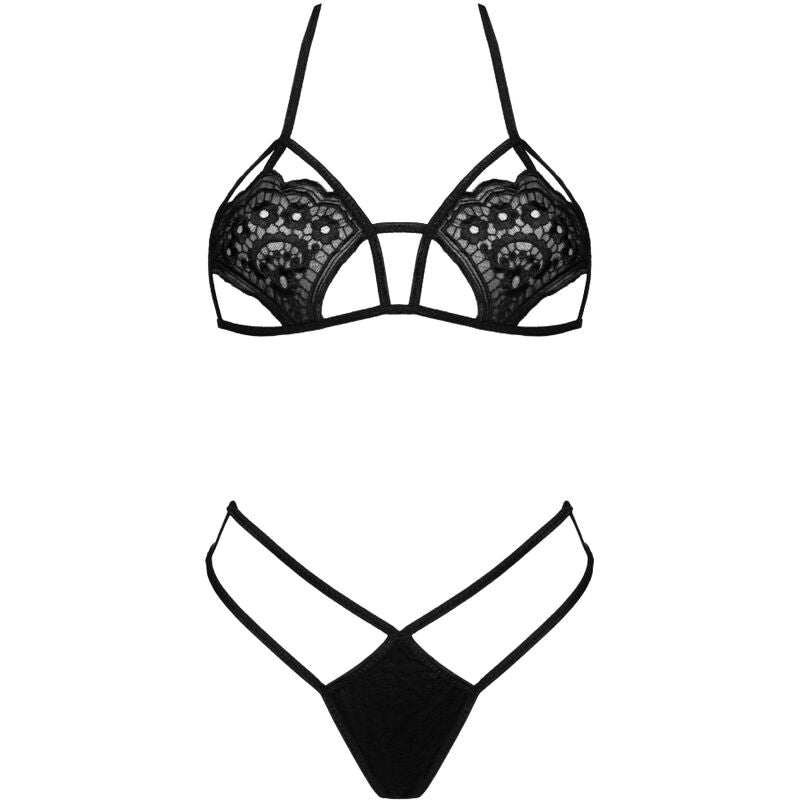 LIVCO CORSETTI FASHION - SOUTIEN-GORGE + STRING JIMENA LC 20216 NOIR TAILLE UNIQUE LIVCO CORSETTI SETS