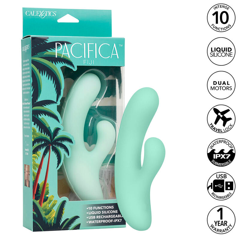 CALEXOTICS - PACIFICA FIJI VIBRATEUR & ESTIMULATEUR POINT G 10 VIBRATIONS AQUA CALEXOTICS