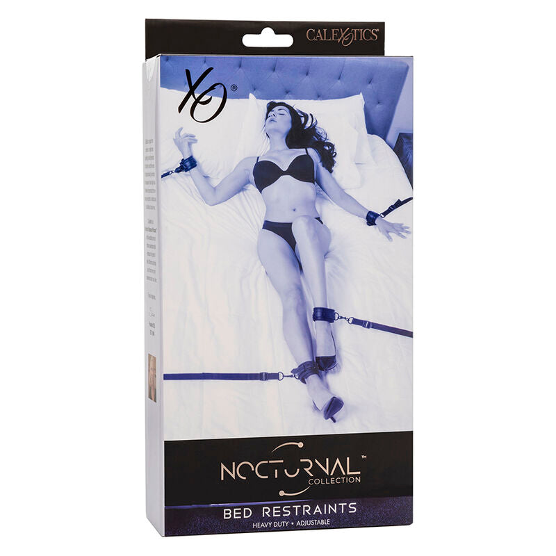 CALEXOTICS - NOCTURNAL CEINTURE DE LIT RÉGLABLE EN CUIR NOIR CALEXOTICS