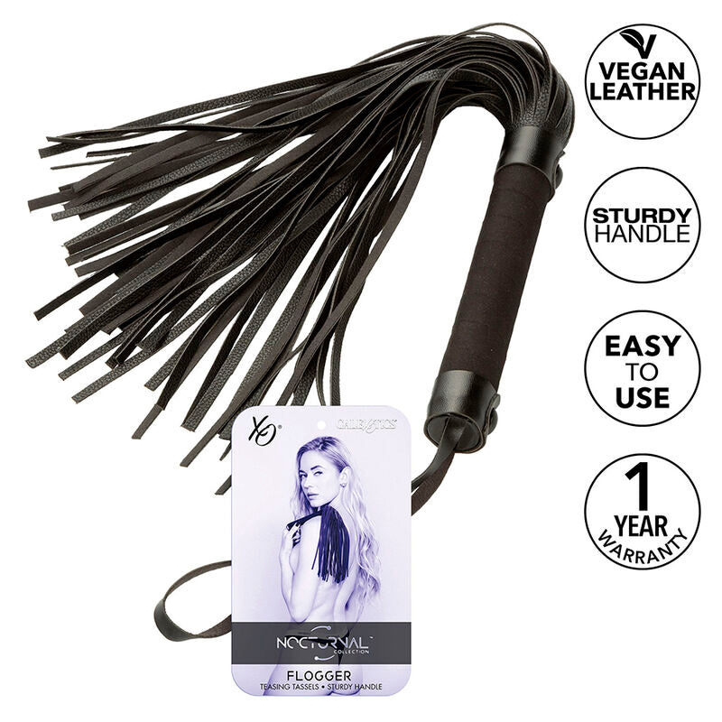 CALEXOTICS - NOCTURNAL FLOGGER CUIR NOIR CALEXOTICS