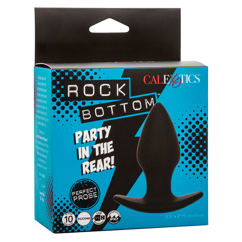 CALEXOTICS - ROCK BOTTOM PLUG ANAL PARFAIT 10 VIBRATIONS SILICONE NOIR CALEXOTICS
