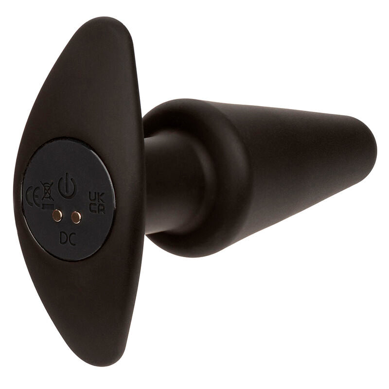 CALEXOTICS - ROCK BOTTOM TAPERED ANAL PLUG 10 VIBRATIONS SILICONE NOIR CALEXOTICS