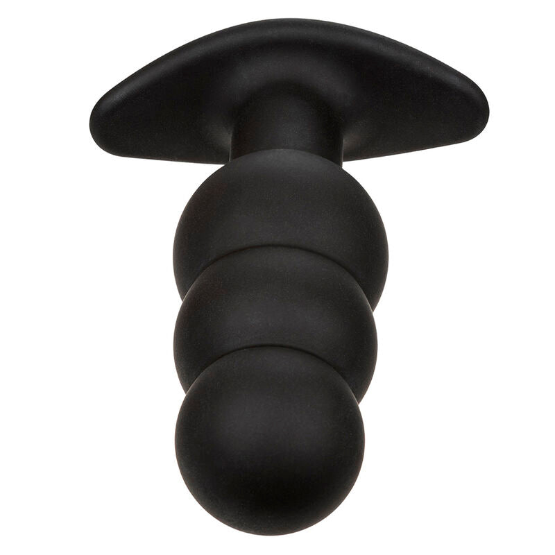 CALEXOTICS - ROCK BOTTOM PLUG ANAL PERLÉ 10 VIBRATIONS SILICONE NOIR CALEXOTICS