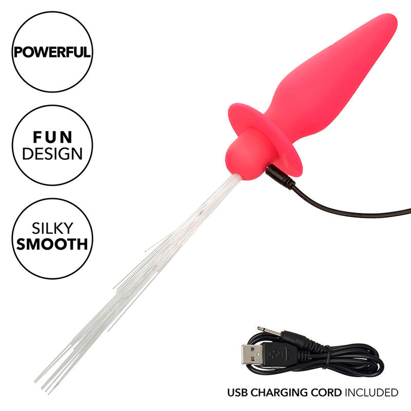 CALEXOTICS - SOUTHERN LIGHTS LIGHT UP PLUG ANAL 10 VIBRATIONS SILICONE ROSE CALEXOTICS