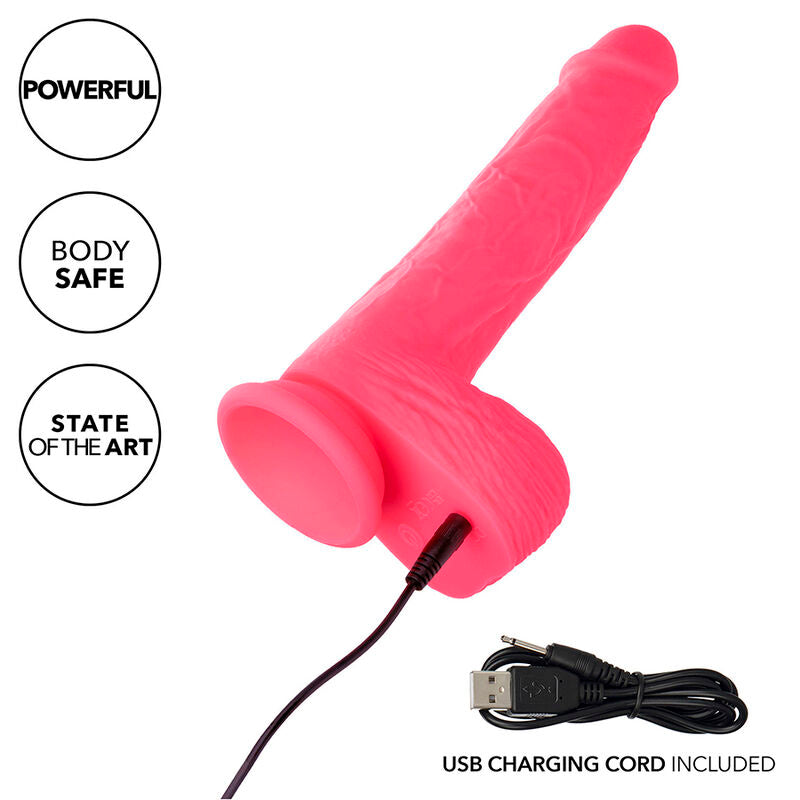 CALEXOTICS - STUDS VIBRATEUR RÉALISTE 10 VIBRATIONS ROSE CALEXOTICS