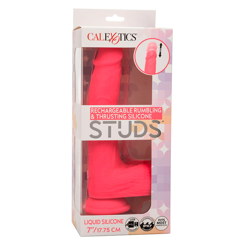 CALEXOTICS - STUDS VIBRATEUR RÉALISTE 10 VIBRATIONS ROSE CALEXOTICS
